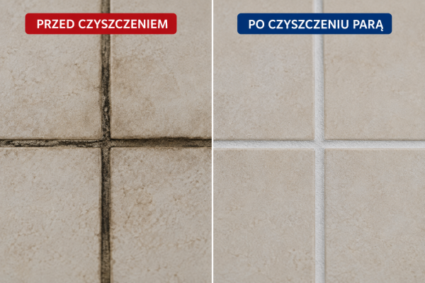 Fuga przed czyszczeniem i po czyszczeniu parą