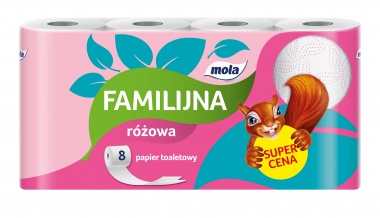 Papier toaletowy Mola Familijna Różowa 8 szt.