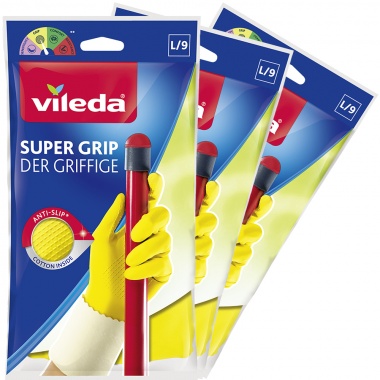 Rękawice Vileda Super Grip "L" - zestaw 3 pary