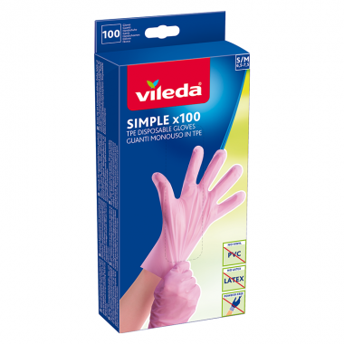 Rękawice Vileda Simple x 100 S/M