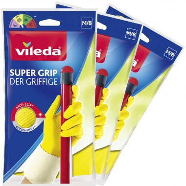 Rękawice Vileda Super Grip "M" - zestaw 3 pary