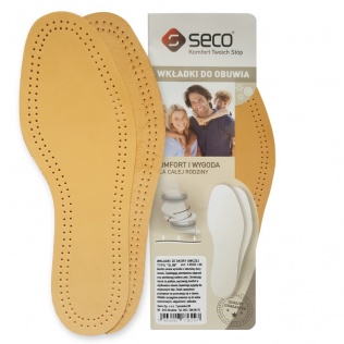 SECO Wkładki do butów slim ze skóry owczej r. 44