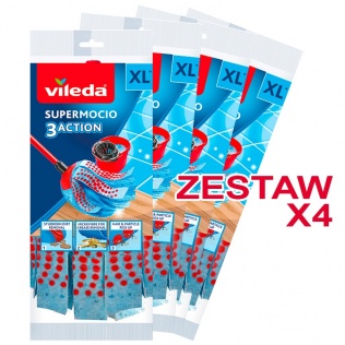 Zestaw wkładów do mopa SuperMocio 3 Action Velur 4 szt